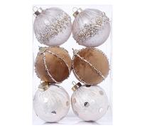 Set 6 Pezzi Palline di Natale in Schiuma Decorazioni Avvolte in Panno per Uso Va