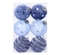 Set 6 Pezzi Palline di Natale in Schiuma Decorazioni Avvolte in Panno per Uso Va