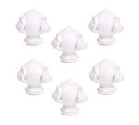 Lupia - Set 6 Pezzi PUMO Salentino in Ceramica Bianco, Chiuso Altezza 6 cm, Artigianali Unici in Ogni Pezzo, Segnaposto per Eventi, Feste, Cerimonie e Matrimonio, Soprammobile Bomboniera