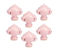 Set 6 pezzi PUMO Salentino Ceramica ROSA Chiuso Altezza 6 cm tipico Pugliese