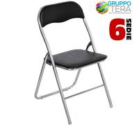 Set 6 Sedie Imbottite Pieghevoli