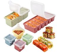 Set 6 Pezzi Stampo Ghiaccio Silicone con Coperchio, Souper Cubes,Senza BPA