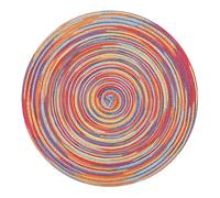 Set 6 pezzi tovagliette rotonde intrecciate 30 cm tappetini da tavolo fatti a ma