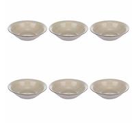 Set 6 piatti fondi, 4 Toni In gres dipinto a mano (stoneware) Con bordino marrone Misure: Ø 21,2 x h. 5,5 cm Lavabili in lavastoviglie Utilizzabili in microonde Colore: sabbia sabbia
