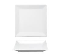 Set 6 Piatti Piani Kimi In Porcellana Bianca 27 cm Saturnia