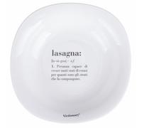 Set 6 Piatto fondo quadrato 23x23 cm in vetro opalino, Victionary Lasagna