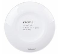Set 6 Piatto frutta tondo 20,5 cm in vetro opalino, Victionary Crema