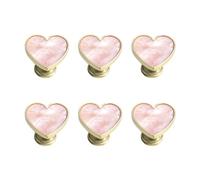 Set 6 pomelli decorativi per mobili, Light, B | Ferramenta decorativa per mobili per comodini, cassettiere, armadi e porte, ferramenta a singolo in lega