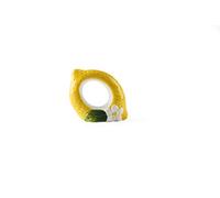 Excelsa Amalfi Set 6 Anelli Portatovagliolo, Ceramica, Giallo
