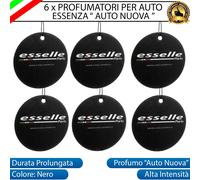 SET 6 PROFUMATORI NERI ESSELLE PARTS ESSENZA " AUTO NUOVA " ALTA INTENSITA'