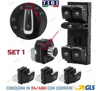 Set 6 Pulsanti Pulsantiera Alzacristalli devioluci VW GOLF 5 6 PASSAT CC TIGUAN