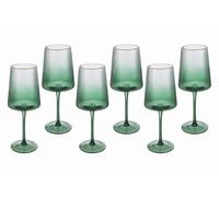 SET 6 PZ CALICE VETRO COL.VERDE NATALE MERRY CHRISTMAS