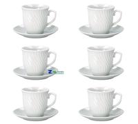 SET 6 PZ TAZZE TAZZINE PORCELLANA THE' CAFFE' ART.75988