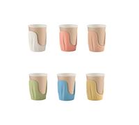 Guzzini Set 6 reggibicchieri Tierra – universali – SAN post consumer – multicolor – 11x7x17,5 cm