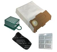 Set 6 sacchetti per aspirapolvere + 6 Profumi + Filtro HEPA + Filtro carbone adatti per Vorwerk Folletto VK 130 131 SC - VK130, VK131 - FP 130 131 - con microfibra speciale