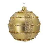 Set 6 sfere ornamentali (Ø 8cm) in vetro soffiato e decorato a mano per albero di Natale