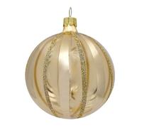 Set 6 sfere ornamentali (Ø 8cm) in vetro soffiato e decorato a mano per albero di Natale