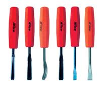 set 6 sgorbie Iridium per lavorazione legno scalpelli taglio lama acciaio