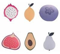 SET 6 Sottobicchiere frutta in pvc, Fruit Life