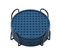 Set 6 Sottobicchieri Silicone Resistente al Calore con Supporto per Caff e per