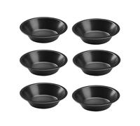 Set 6 stampi mini crostata acciaio carbone 5 pollici | Riutilizzabili, per pizza piccola, pane e pasticcio di carne