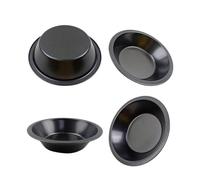 Set 6 stampi mini crostata acciaio carbone 5 pollici | Riutilizzabili, per pizza piccola, pane e pasticcio di carne