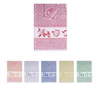 Set 6 Strofinacci Canovacci Asciugamano Cucina Cotone Spugna Resistenti Ricamo