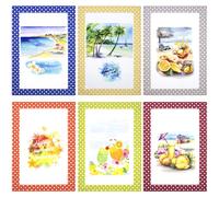 Set 6 Strofinacci cucina estivi canovacci estate in cotone 6866