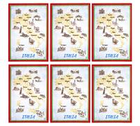 Set 6 Strofinacci cucina Monumenti Italia canovacci in cotone 6839