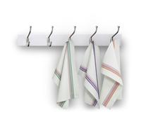 Set 6 Strofinaccio Asciugamano Cucina In Cotone Tinto Filo Modello Rinfranto