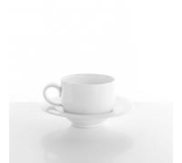 Set 6 tazza caffè con piatto PLUS BIANCO Porcellana WEISSESTAL