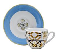Set 6 tazze caffè con piattino confezione regalo 100 ml - Ostuni