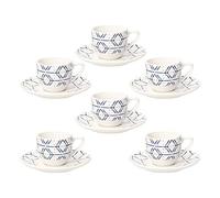 Set 6 tazze caffè con piatto