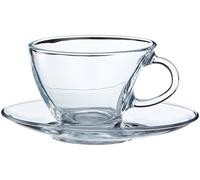 SET 6 TAZZE CAPPUCCINO+6 PIATTINI MOD.PENGUEN- CL. 23 DIAM. MM. 96