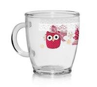 Set 6 Tazze Tazzone Latte Mug in Vetro Cristmas Soft 380 cc