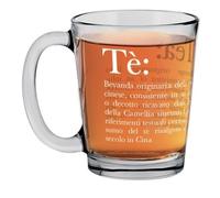 Set 6 Tazze Tazzone Latte Tè in Vetro Dictionary 310 cc Cerve