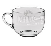 Set 6 Tazze Tazzoni Latte Easy White in Vetro 700 cc Cerve