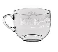 Set 6 Tazze Tazzoni Latte Easy White in Vetro 700 cc Cerve