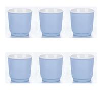 Set 6 tazzine caffè 100 ml in porcellana new bone China, Cristallo di luna, Forma
