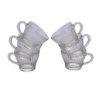 Set 6 tazzine caffè 90 ml in vetro, Marquise Linee Sibilla