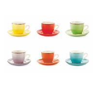 set 6 tazzine caffè Baita in Gres Multicolor, capacità 90 ml Multicolor