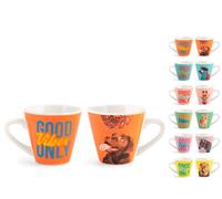 SET 6 TAZZINE CAFFE ESPRESSO FUNNY ANIMALS H&H