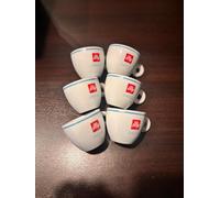 Set 6 tazzine Caffe' Illy in porcellana DECAFFEINATO senza piattino