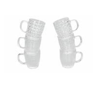 Set 6 tazzine caffè in vetro 90 ml, Geometrie