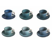 SET 6 TAZZINE DA CAFFÈ VILLA D’ESTE HOME TIVOLI 90 ML CON PIATTINO IN GRES BAITA