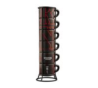 Set 6 Tazzine Impilabili Bialetti Effetto Luminescente Stranger Things 80ML - ST