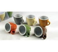 Set 6 tazzine Tazze caffè Colori Assortiti Colazione capienza 95ml in ceramica