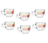 Set 6 Tazzine Tazze Caffe' in Vetro Brazil Look 80 cc Cerve