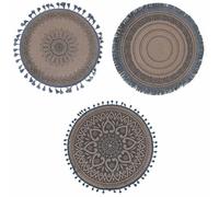 Set 6 Tovaglietta tonda in juta, Stone