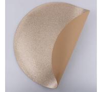 Set 6 Tovaglietta Tonda Oro in PVC, Double Face, Sparkly